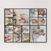 Einzigartige 14-Foto Collage Moderne 16x20 Einfach Puzzle (Horizontal)