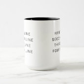 Einzigartige 15 oz Combo-Tasse mit Personalisierte Tasse (Zentrum)