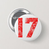 Einzigartige 17. Geburtstags-Geschenke Button (Vorne & Hinten)