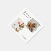 Einzigartige 2 Fotos wir tun zu Hauskatze Hunde Ho Serviette (Ecke)