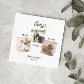 Einzigartige 3 Fotos Chefin Katze Hochzeit Serviette