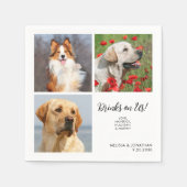 Einzigartige 3 Fotos Drinks auf der Hochzeit der H Serviette (Vorderseite)