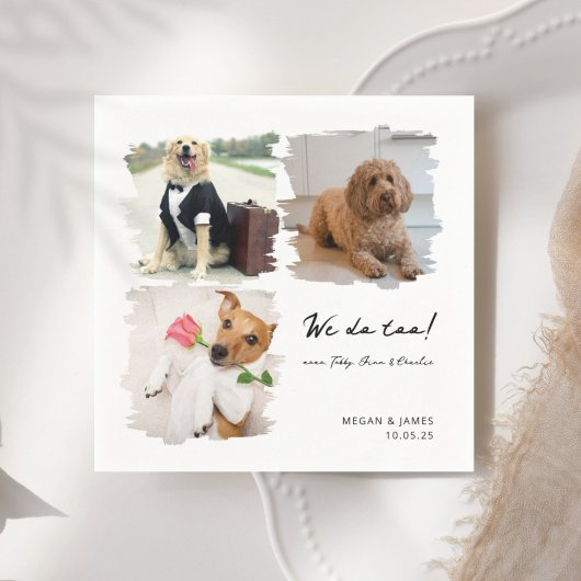 Einzigartige 3 Fotos wir tun zu Hauskatze Hochzeit Serviette