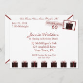 Einzigartige 60. Geburtstags-Party Einladung (Vorne/Hinten)