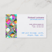 Einzigartige 90s Psychadelic Kunst der Visitenkarte (Rückseite)