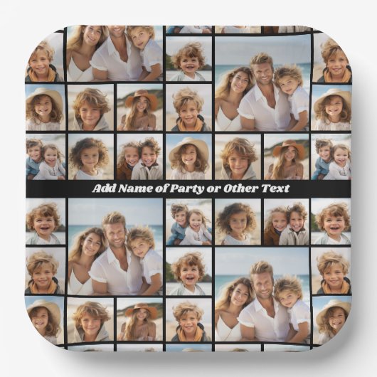 Einzigartige 9-Fotomaterial mit optionaler Hinterg Pappteller (Vorderseite)