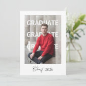 Einzigartige Abitur-Ankündigung Karte (Stehend Vorderseite)