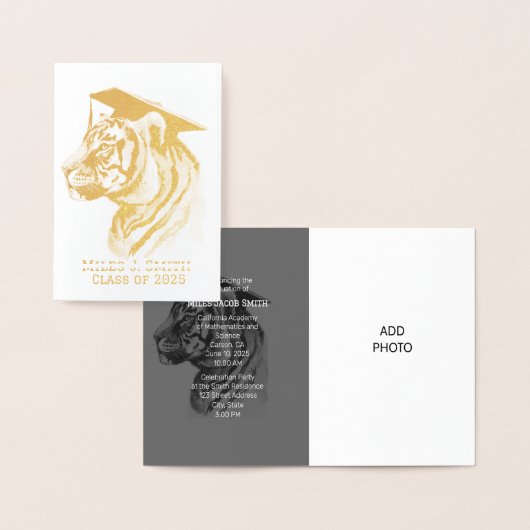 Einzigartige Abschluss-Ankündigung Foil Einladung (Anzeige)