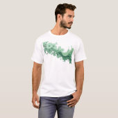 Einzigartige ABSTRACT FLOWER Modekunst T-Shirt (Vorne ganz)