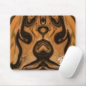 Einzigartige Abstrakt-braune Marmorflüssige Mousep Mousepad (Mit Mouse)