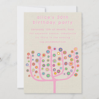 Einzigartige abstrakte Baum-Malerei des Künstlers Einladung