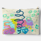Einzigartige abstrakte digitale Kunst Zubehörtasche (Rückseite)