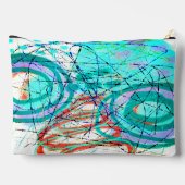 Einzigartige abstrakte digitale Kunst Zubehörtasche (Rückseite)
