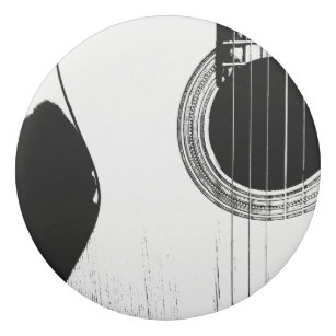 Einzigartige Abstrakte Gitarre aus Schwarz und Wei Radiergummi