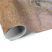 Einzigartige Abstrakte Gold Black Orange Kunst Geschenkpapier (Rolleneckpunkt)