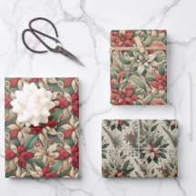 Einzigartige Abstrakte Holiday Poinsettia Wraps En