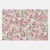Einzigartige Abstrakte japanische Blume Art Patter Geschenkpapier Set (Vorderseite 2)