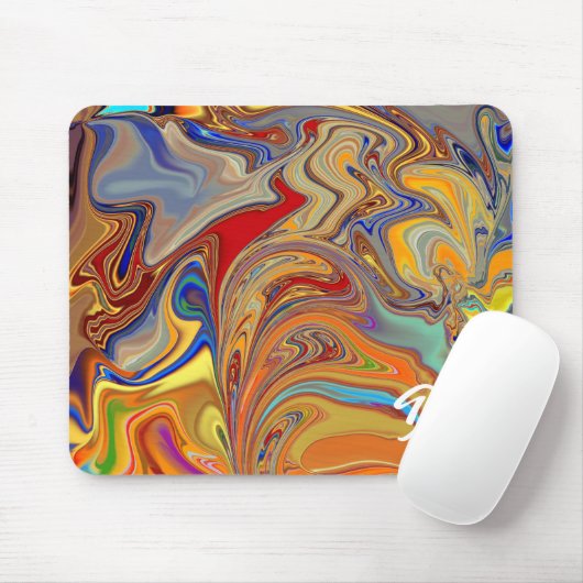 Einzigartige Abstrakte Marmormousepad Mousepad (Mit Mouse)