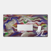 Einzigartige Abstrakte Marmormousepad Schreibtischunterlage (Tastatur & Maus)