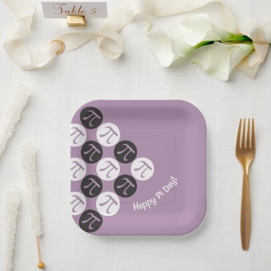 Einzigartige Abstrakte Pi-Papierplatte Pappteller (Hochzeit)