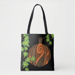 Einzigartige Abstrakte Pumpkin Halloween Tote Tag Tasche