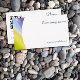 Einzigartige abstrakte QR-Code-Lavendel-Visitenkar Visitenkarte