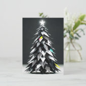 Einzigartige abstrakte Weihnachtskarten Feiertagskarte (Stehend Vorderseite)