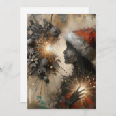 Einzigartige Abstrakte Weihnachtskarten Feiertagskarte (Vorne/Hinten)