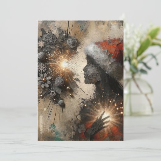 Einzigartige Abstrakte Weihnachtskarten Feiertagskarte (Stehend Vorderseite)