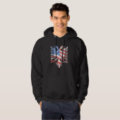 Einzigartige albanische Flagge Albanien Amerika Pr Hoodie (Vorne ganz)