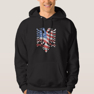 Einzigartige albanische Flagge Albanien Amerika Pr Hoodie