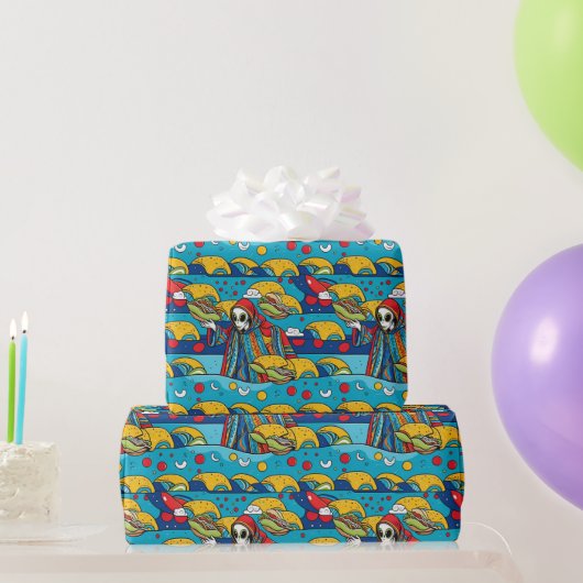 Einzigartige Alien, die Tacos Wrapping Paper isst Geschenkpapier (Partygeschenke)