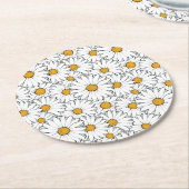 Einzigartige Angesagte Sommerdämmerung Blumenmuste Runder Pappuntersetzer (Angewinkelt)