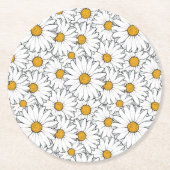 Einzigartige Angesagte Sommerdämmerung Blumenmuste Runder Pappuntersetzer (Vorderseite)