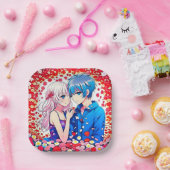 Einzigartige Anime-Hochzeit Pappteller (Party)