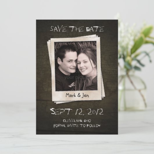 Einzigartige Ankündigung Datum freihalten (Stehend Vorderseite)