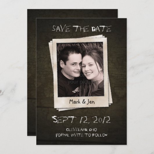 Einzigartige Ankündigung Datum freihalten (Vorne/Hinten)