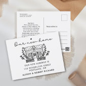 Einzigartige Ankündigung für die neue Adresse im H Postkarte