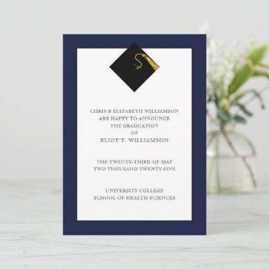 Einzigartige Ankündigung von Abschlüssen (Stehend Vorderseite)