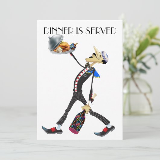 Einzigartige Ansammlung-Kellner-Serie - Einladung (Stehend Vorderseite)