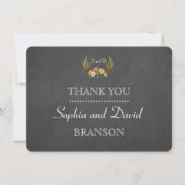 Einzigartige Antlers Floral Chalk Wedding DANKE