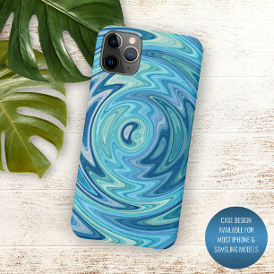 Einzigartige Aqua Türkis Blau Violett Sommer Wirbe Case-Mate iPhone Hülle