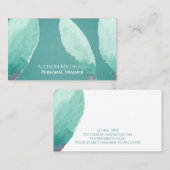 Einzigartige Aquamarine Aqua Nature Wasserfarbe Be Visitenkarte (Vorne/Hinten)