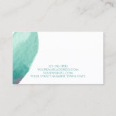 Einzigartige Aquamarine Aqua Nature Wasserfarbe Be Visitenkarte (Rückseite)