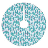 Einzigartige Aquamarine Weihnachtswasserfarbe Polyester Weihnachtsbaumdecke (Vorderseite)