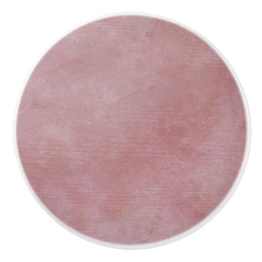Einzigartige Aquarellfarbe Texturiert Rosa Schubla Keramikknauf (Vorderseite)