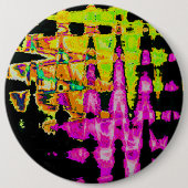 Einzigartige Aquarellkunst: Lila, schwarz und Limo Button (Vorderseite)
