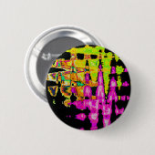 Einzigartige Aquarellkunst: Lila, schwarz und Limo Button (Vorne & Hinten)