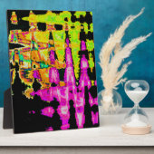 Einzigartige Aquarellkunst: Lila, schwarz und Limo Fotoplatte (Seite)