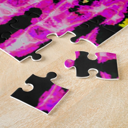 Einzigartige Aquarellkunst: Lila, schwarz und Limo Puzzle (Seite)